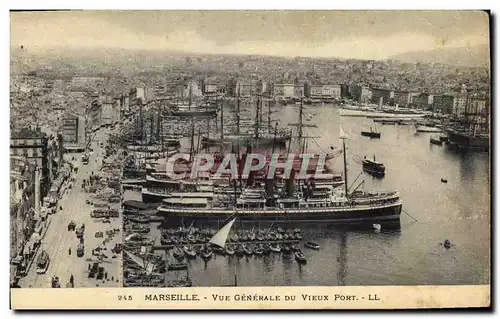 Ansichtskarte AK Marseille Vue Generale Du Vieux Port Bateaux