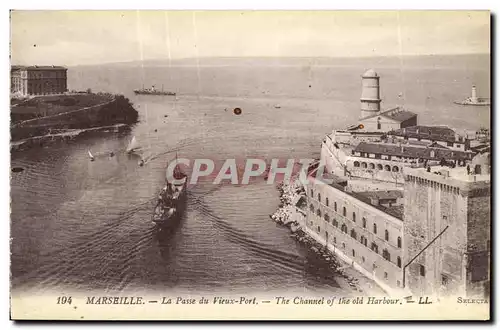 Cartes postales Marseille La Passe du Vieux Port Bateau