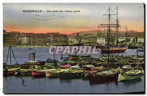 Ansichtskarte AK Marseille Un Coin du Vieux Port Bateaux