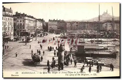 Cartes postales Marseille Le Quai des Belges et Notre Dame de la Garde