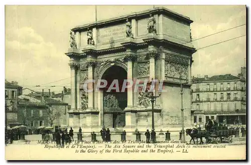 Ansichtskarte AK Marseille Place d Aix et l arc de Triomphe