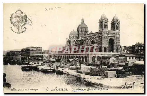 Ansichtskarte AK Marseille Cathedrale et Quais de la Joliette