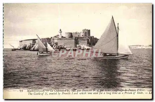 Cartes postales Marseille le chateau d If Bateau