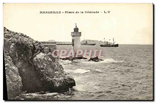 Ansichtskarte AK Marseille Phare de la Desirade Bateau