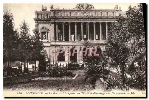 Ansichtskarte AK Marseille La Bourse et le Square