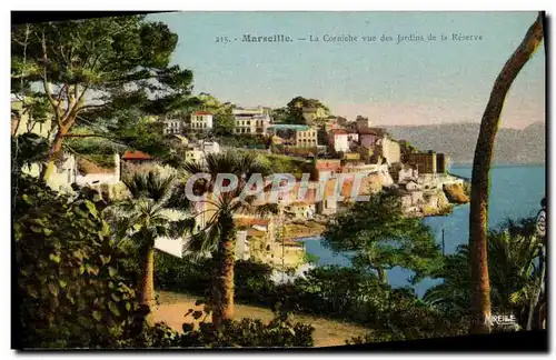 Ansichtskarte AK Marseille La Corniche Vue Des Jardins de la Reserve