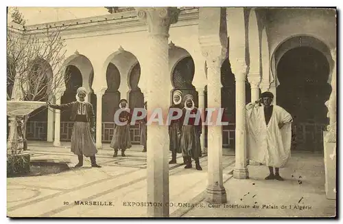 Cartes postales Marseille Exposition Coloniale Cour Interieure du palais de l Algerie