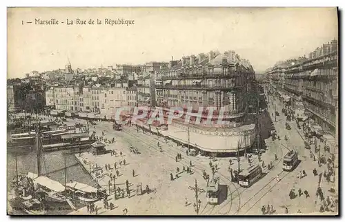 Cartes postales Marseille La Rue de la Republique