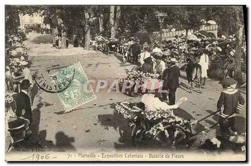 Cartes postales Marseille Exposition Coloniale Bataille De Fleurs