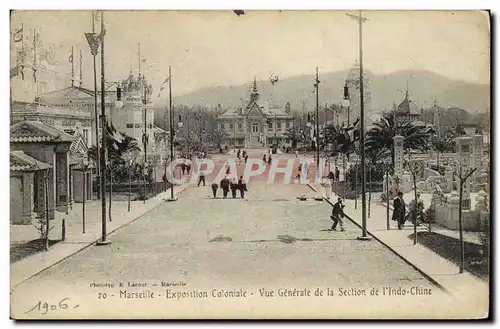 Ansichtskarte AK Marseille Exposition Coloniale Vue Generale De la Section de L Indo Chine