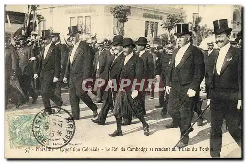 Ansichtskarte AK Marseille Exposition Coloniale Le Roi du Cambodge Se Rendant au Palais du Tonkin