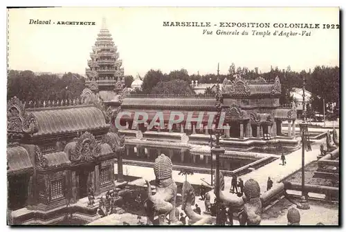 Cartes postales Marseille Exposition Coloniale Vue Generale du Temple d Angkor Vat