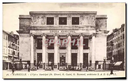 Cartes postales Marseille L Opera Municipal