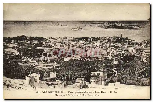 Ansichtskarte AK Marseille Vue Generale Sur les Iles