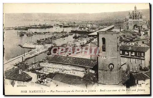 VINTAGE POSTCARD Marseilles Panoramic View of the Port of Joliette