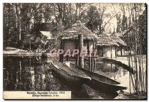 Cartes postales Marseille Exposifion Coloniale 1922 Afrique Oecldentale le Lac