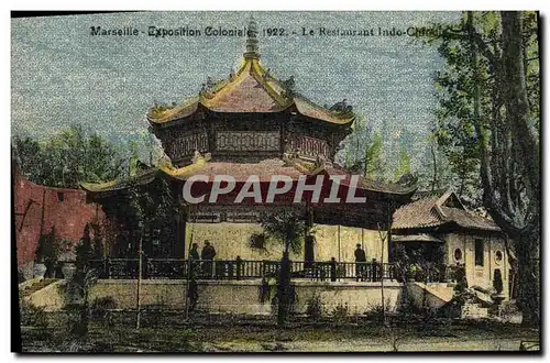 Cartes postales Marseille Exposition coloniale 1922 Le restaurant Indo Chinois