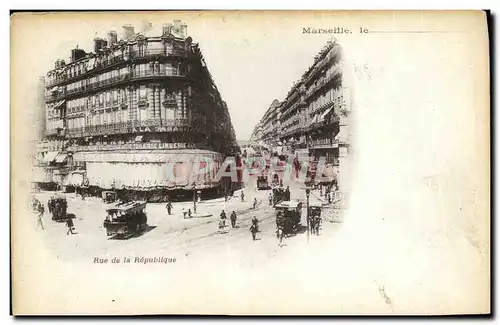 Cartes postales Marseilles le Rue de la Republique