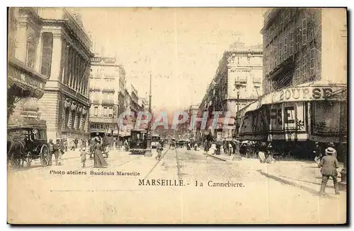 Ansichtskarte AK Marseilles La Cannebiere