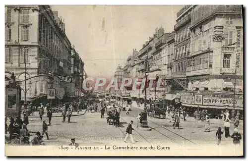 Ansichtskarte AK Marseilles La Cannebiere Vue du Cours