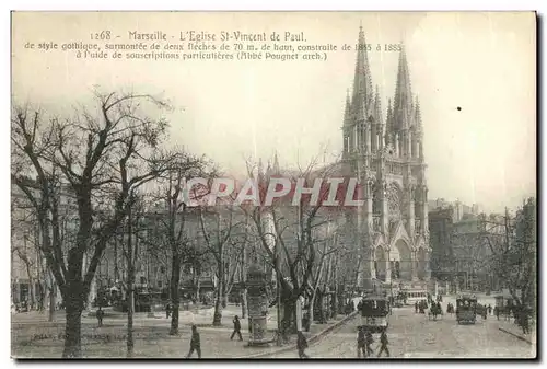 Cartes postales Marseilles L Eglise St Vincent de Paul