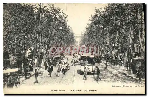 Ansichtskarte AK Marseille Le Cours Belzunce Tramway