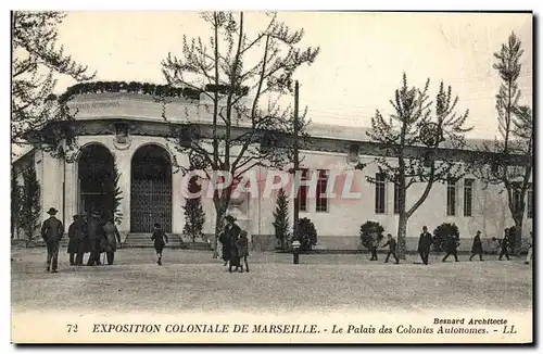 Cartes postales Marseille Exposition Coloniale De Le Palais des Colonies Autonomes