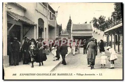 Cartes postales Marseille Exposition Coloniale Village Annamite