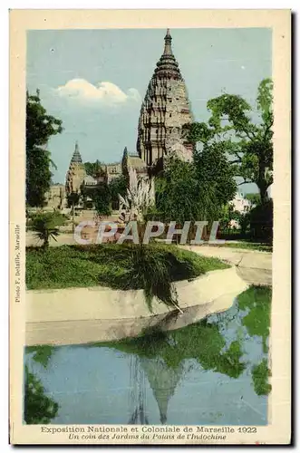 Ansichtskarte AK Marseille Exposition Coloniale Un coin des jardins du palais de l Indochine