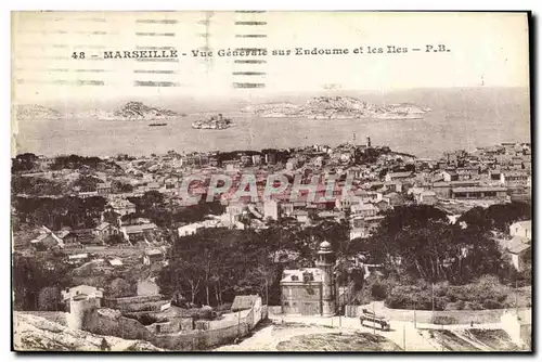 Ansichtskarte AK Marseille Vue Generale Sur Endoume et les Iles