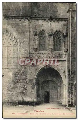 Cartes postales Mirepoix Portique Entree De La Cathedrale