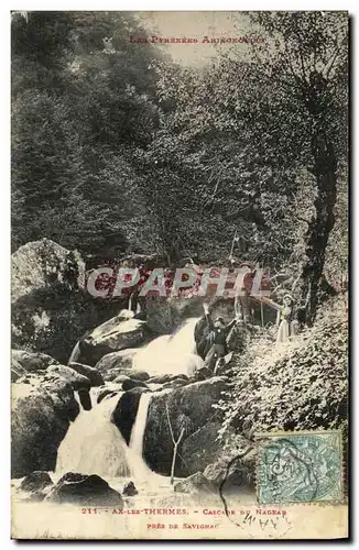 Cartes postales Ax Les Thermes Cascade Du Nageas Pres de Savignac