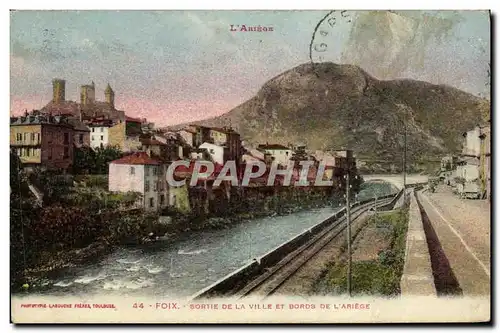 Cartes postales Foix Sortie De La Ville Et Bords De L Ariege