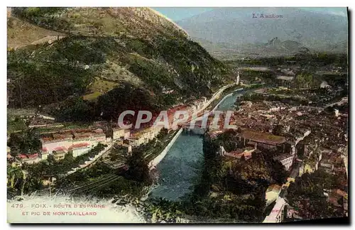 Ansichtskarte AK Foix Route d Espagne et pic de Montgaillard