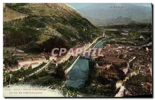 Cartes postales Foix Route d Espagne et pic de Montgaillard