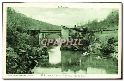 Cartes postales Foix Vallee Pont Du Diable pres St Paul