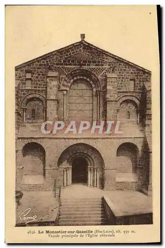 Ansichtskarte AK Le Monastier Sur Gazeille Facade principale de l eglise abbatiale