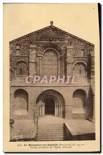 Cartes postales Le Monastier Sur Gazeille Facade principale de l eglise abbatiale