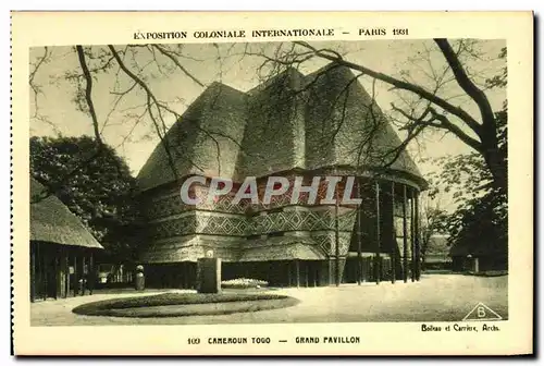 Ansichtskarte AK Expostion Coloniale Internationale Paris 1931 Cameroun Togo Grand pavillon