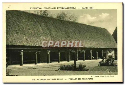 Ansichtskarte AK Expostion Coloniale Internationale Paris 1931 Le jardin du Congo Belge Pavillon des transports