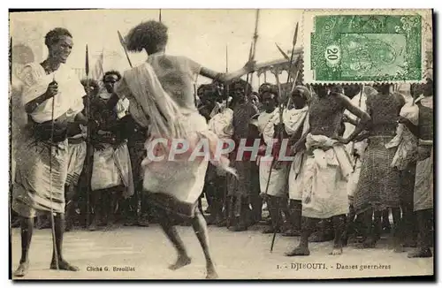 Cartes postales Djibouti Somalis Danses guerrieres TOP