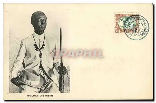 Cartes postales Djibouti Somalis Soldat abyssin TOP