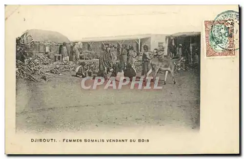 Cartes postales Djibouti Somalis Femmes somalsi vendant du bois TOP