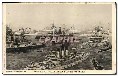 Cartes postales Bateau Guerre Types de Vaisseaux de la Flotte Japonaise Jpon Nippon