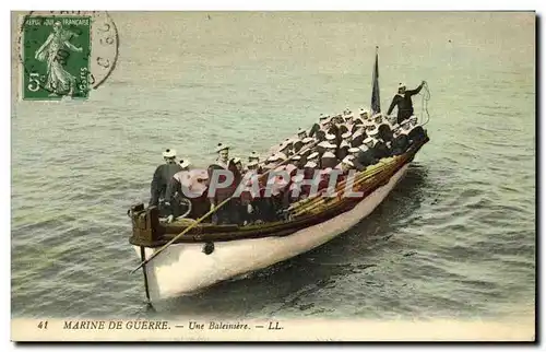 Ansichtskarte AK Bateau Guerre Marine de Guerre une Baleiniere Baleine