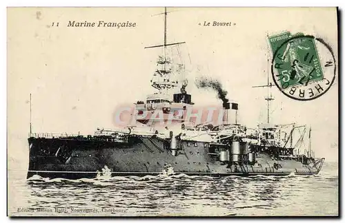 Ansichtskarte AK Bateau Guerre Marine Francaise le Bouvet