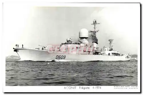 Cartes postales moderne Bateau Guerre Aconit Fregate 1974