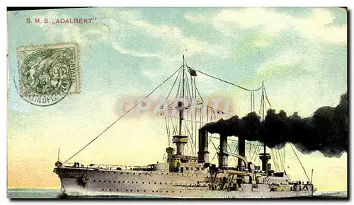 Cartes postales Bateau Guerre S M S Adalbert