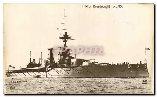 Cartes postales Bateau Guerre H M S Dreadnought Ajax