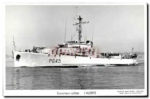 Cartes postales moderne Bateau Guerre Escorteur cotier L Alerte